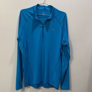 Arc'teryx Teal Long Sleeve Quarter-Zip Shirt Size XL